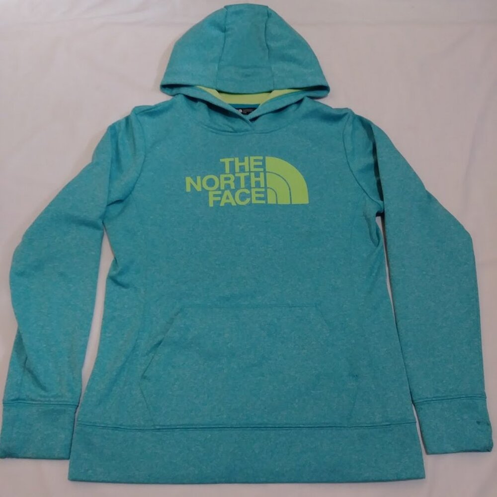 The North Face Turquoise Lime Green Hoodie Woman's Medium
